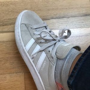 Big kids adidas grey sneakers size 5.5